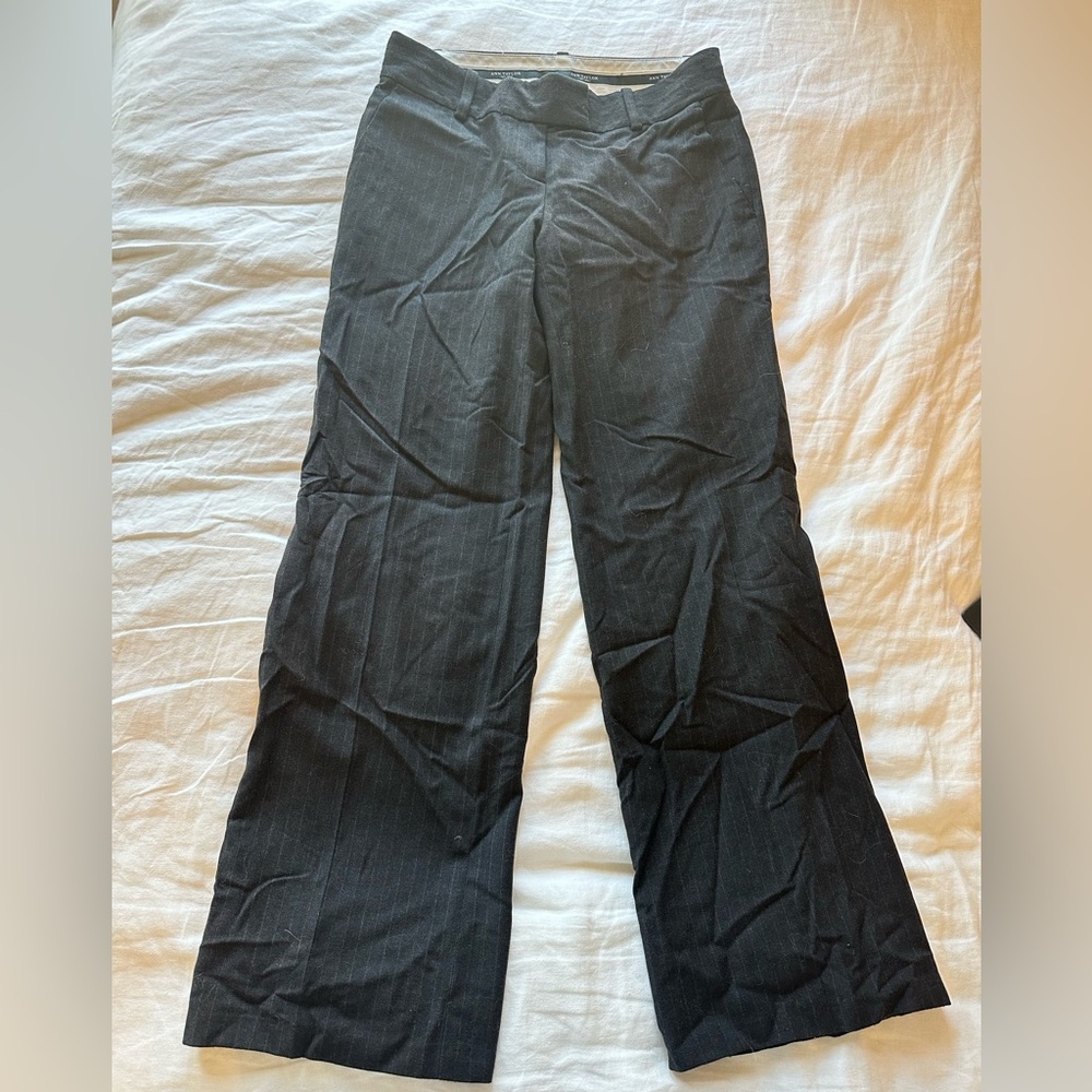 Ann Taylor | Black Pinstripe Dress Pants